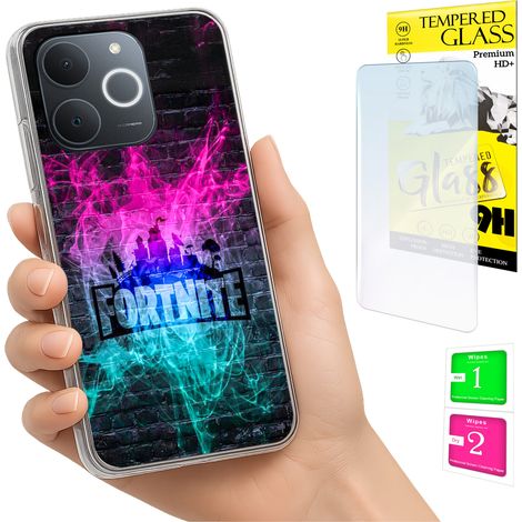 Funda para Realme Note 70T con cubierta trasera y cristal 9H. (1/5)