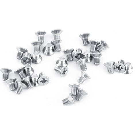 Beyamis Sachet de 100 vis à tête plate fraisée en acier inoxydable SS304, accessoire de réparation d'outils de fixation M34 (1/5)