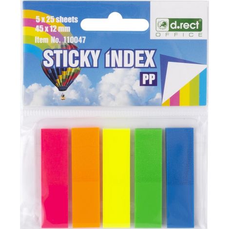Linguette indice PP 45x12mm 5x25 pezzi 30 pezzi (1/2)
