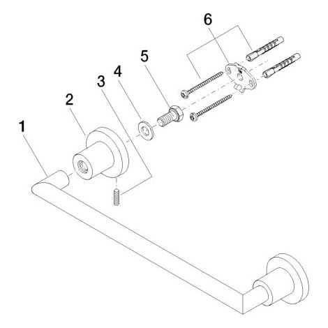 DORNBRACHT 83030892-39 Poignée de baignoire TARA 83030892 Laiton foncé