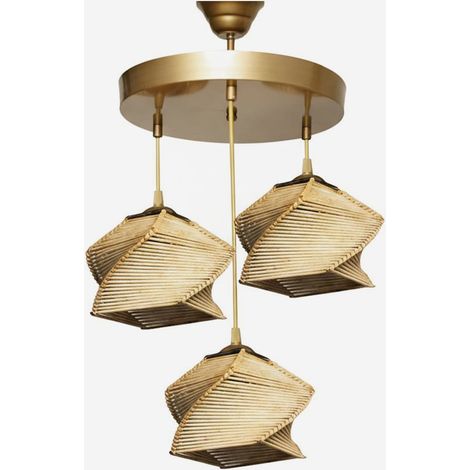 Candelabro colgante de 3 luces en metal Firen