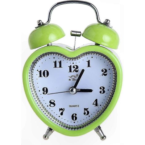 Veilleuse en forme de cœur avec alarme pour chambre d'enfant, vert clair (1/5)