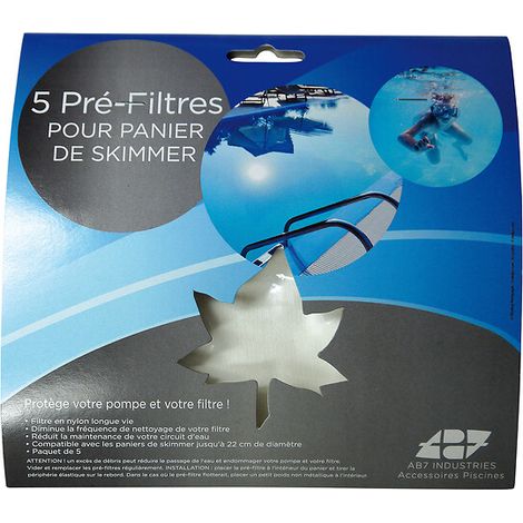 PRÉ-FILTRES POUR PANIER DE SKIMMER - Sachet de 5