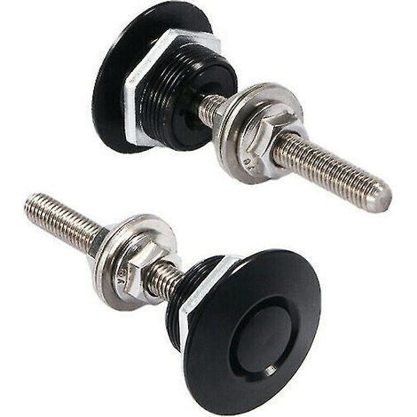 2x Bouton-poussoir de voiture - Clip de verrouillage de capot universel à dégagement rapide pour loquet H