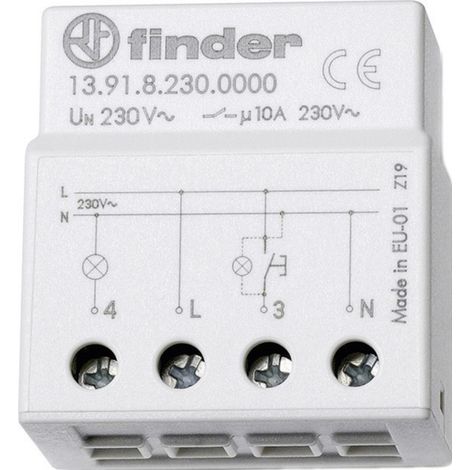 Stromstoß-Schalter Auf-/Unterputz Finder 13.91.8.230.0000 1 Schließer 230 V/AC 10 A 2300 VA 1 St. (1/2)