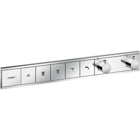Module thermostatique RainSelect encastréavec 5 fonctions chroméé