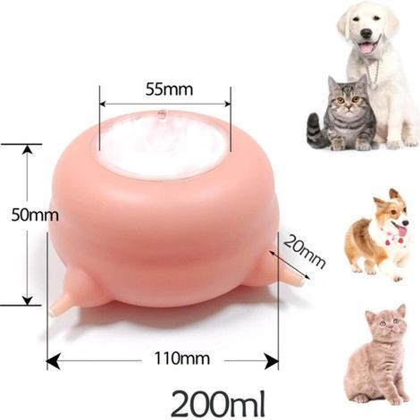Alimentador para cachorros, alimentador de leche de silicona para cachorros con 4 tetinas, dispositivo de autoalimentación para gatos y perros, 200 ml. (1/4)