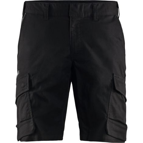BLAKLÄDER Shorts Industrie Stretch, schwarz / dunkelgrau, Konfektionsgröße DE: 48
