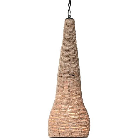 Lampara Techo Madera Metal 36,5X36,5X174,5 Bolas (1/5)
