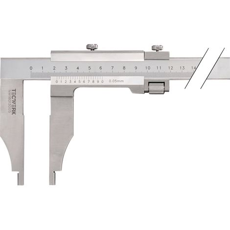 Calibrador de taller DIN 862 250mm Longitud de boca 75mm TECWERK (1/3)