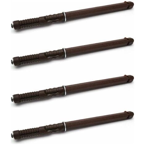 4x Support d'étagère caché invisible flottant marron capacité 15kg Console Fixation Murale Suspendue Tiroir Meuble Mur Dissimulé Décoration DIY, 10 x 100mm (1/4)