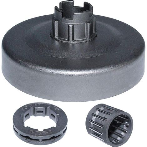 3/8" Roue dentée de tambour d'embrayage 7T avec kit de roulement à aiguilles pour tronçonneuse Husqvarna 281 288 394 Remplace 503 62 59-03 (1/5)