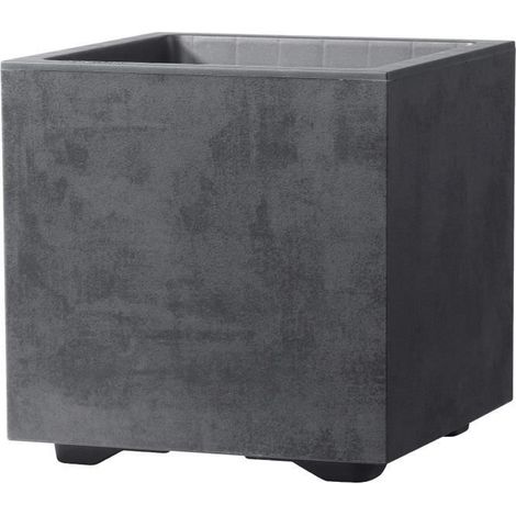 Deroma Cube Millennium R Blumenkübel anthrazit 10 Liter (1/5)