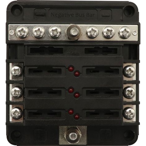 Lot de 2 disjoncteurs magnéto‑thermiques 20A – Panneau intégré avec barre de distribution 5+2 voies 100A – Protection électrique pour véhicule (1/5)