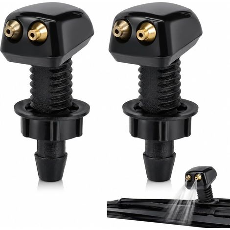 2 x 8 mm Car Ice Washer Nozzles, Universal Front Washer Nozzles, Suitable for Automotive Parts with 8 mm Interface (1/5)