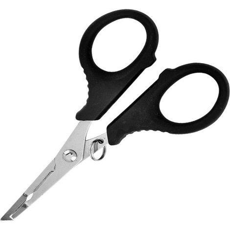 Stainless steel curved-nose lure pliers, small lure cutters, lead weight cutters, safety line cutters, raft fishing tools, fishing scissors accessories - 713w black - (1/4)