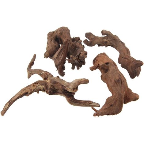 de bois flotté naturel pour décoration de vivarium taille assortie 4 pièces