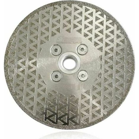 Lame de scie diamantée, disque galvanisé double face de 125 mm pour couper et meuler les carreaux de marbre, granit, pierre (filetage M14) (1/5)