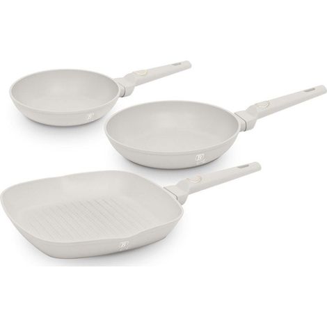 Berlinger Haus Sahara set de sartenes crema mate 20 24 28 cm