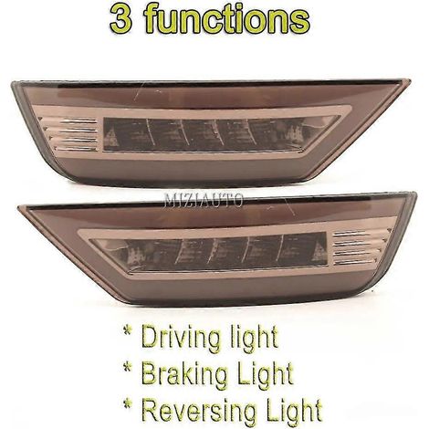 1 paire de réflecteurs de pare-chocs arrière à LED pour Ford Focus 2 Mk2/ Escape Kuga/ Ecosport Hatchback, accessoires auto, feu stop arrière - 3 fonctions (1/4)