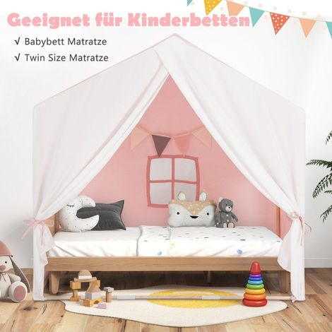 Tenda da gioco per bambini con tappetino in cotone lavabile e striscione con bandiera