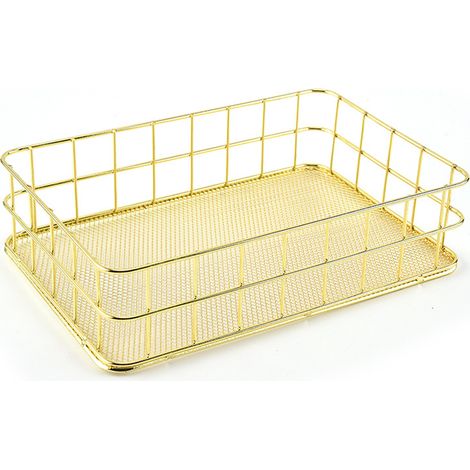 Panier De Rangement En Fer Forgé - Grille Métallique Pour Bureau Et Salle De Bain - 1 Pièce (1/5)