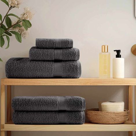 vidaXL 8 Piece Premium Towel Set SOLUND Anthracite 600 gsm (1/5)