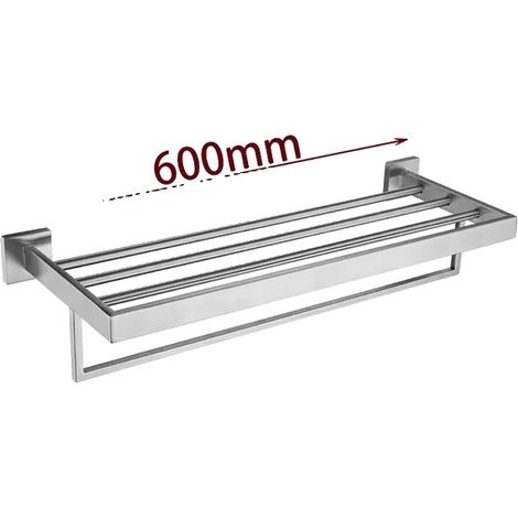 Accessoires de salle de bain, porte-serviettes en acier inoxydable, porte-papier toilette, 600mm Porte-serviettes (1/2)