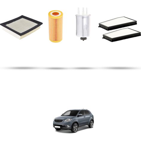 Kit tagliando 4 filtri compatibile con Ssangyong Actyon 2.0 Xdi 104kw dal 2007 (1/5)