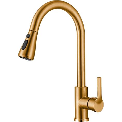 Grifo de cocina con rociador extraíble, diseño contemporáneo, cf04043-OR (1/2)
