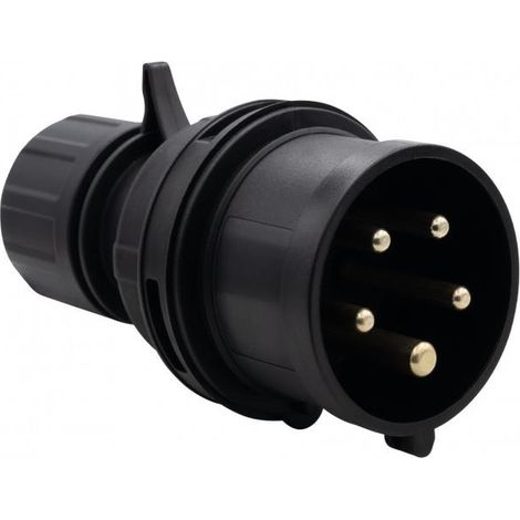 Spina di alimentazione 16A/5P 380V-415V /FE/ IP44 nera F7.0159