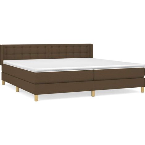 Maison Exclusive - Boxspringbett mit Matratze Dunkelbraun 160x200 (1/5)