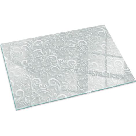 Piastra Decorativa in Vetro per Camino Vetro Resistente al Calore Protezione del Pavimento dal Calore Motivo vegetale elegante 100x70 cm (1/5)