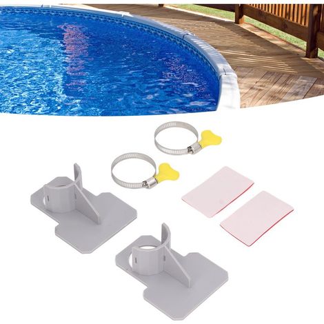 [Support pour tuyaux de piscine] Accessoire de piscine hors-sol avec attaches et colliers pour éviter la déformation et les fuites ABS (1/5)