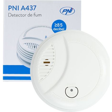 Détecteur de fumée - PNI - A437 - Alarme 85 dB - Intérieur - Blanc (1/4)