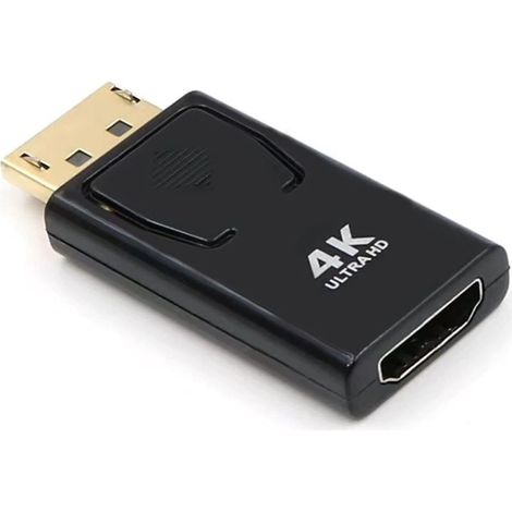 Displayport vers Hdmi Adaptateur, Adaptateur Compatible avec Ordinateur De Bureau/Pc De Bureau/Pc/Moniteur/HDTV, Adapté Aux éQuipements Displayport Et Hdmi Connexion (1/5)