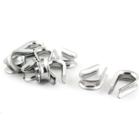 10 PIÈCES Argent Ton Edelstahl Câble Fingerhüte 12mm