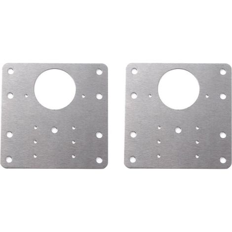 (2 piezas) Artefacto de reparación de bisagras, placas de soporte de reparación de fácil instalación con 12 tornillos, para madera, muebles, estantes, cabinas (1/4)
