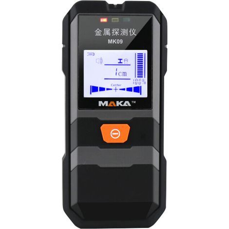 LIFCAUSAL Détecteur de Métaux Infrarouge MAKA MK09 avec Écran LCD Rétroéclairé Localisateur Haute Précision pour Fils d'Acier, Tubes en Cuivre et Scanner Murale avec Traçage de Profondeur (1/4)
