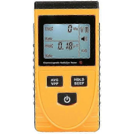Détecteur de rayonnement, détecteur de rayonnement électromagnétique 2 en 1 avec affichage LCD numérique pour tester le rayonnement des champs électriques et magnétiques (1 pièce ou 2 pièces). (1/5)
