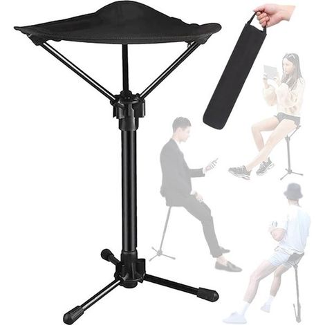 Klappstuhl für den Außenbereich Klappstühle Klappbarer Dreibeinhocker Tragbarer Klapphocker für Outdoor Aktivitäten wie Camping, Wandern, Jagen, (1/5)