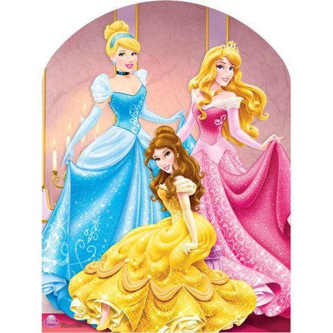 Figurine en carton Passe Tête Princesse Disney Cendrillon, Belle, Aurore H 127 CM
