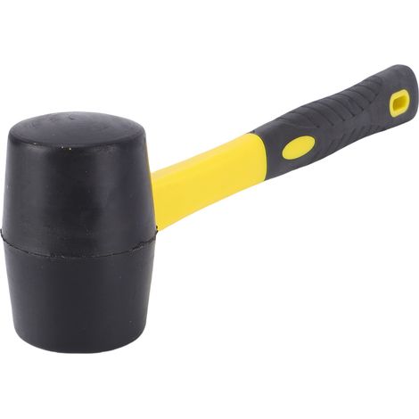 Marteau en caoutchouc robuste pour camping, parquet, piquets de tente, menuiserie, travaux nécessitant des frappes douces sans dommage, poignée ergonomique (1/5)