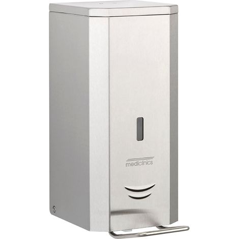 MEDICLINICS DJSP036CS Dispensador de Espray Desinfectante de Palanca de Acero Inox AISI 304 1 5L Acabado Satinado - ref: DJSP036CS