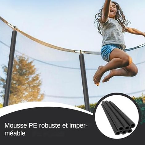 Mousse De Protection Pour Trampoline – Lot De 6 Tubes De 88 Cm – Couvre-poteaux Bleu/noir – Résistant Aux Intempéries – Usage Intérieur/extérieur