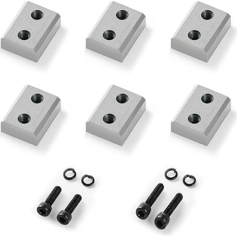 Lame pour Coupe-barres d'Armature Lot de 6 Lames de Rechange pour Coupe de Barres d'Armature 20 mm n° 6 Diamètre, Double Face, Acier Haute Dureté CR12MOV, avec Vis, Rondelle Élastique, Argenté (1/5)