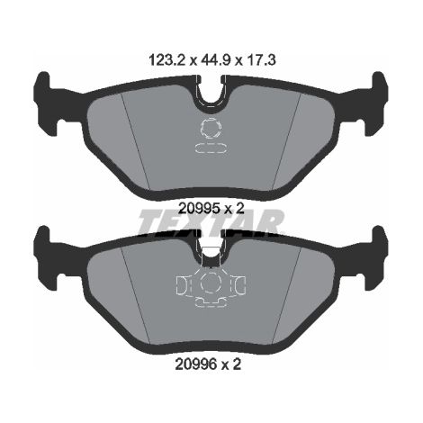 Kit de plaquettes de frein, frein à disque Textar 2099501 BMW 1157044 1157334