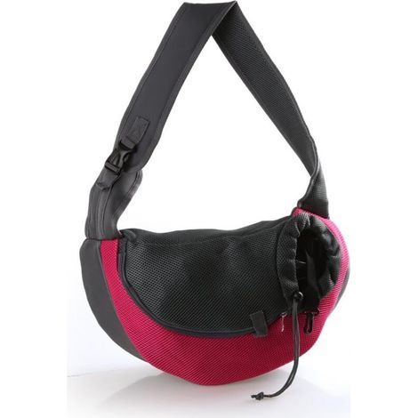 Sac à bandoulière Oxford pour animaux de compagnie (rose rouge-petit) (1/2)