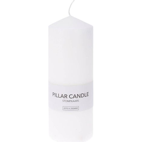 Home Styling Collection Vela Cilíndrica Blanca 20 cm