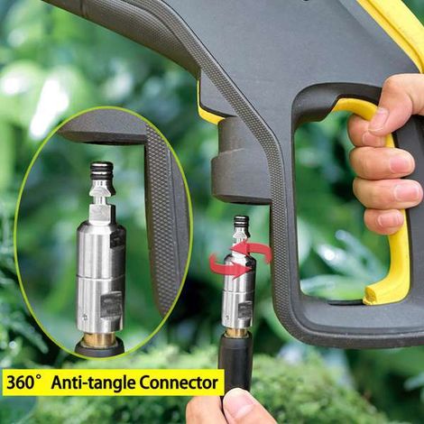 1 Spécifications : Daewoo Couleur : Argent Matériau : Métal Adaptateur anti-emmêlement pour pistolet à eau haute pression (1/5)